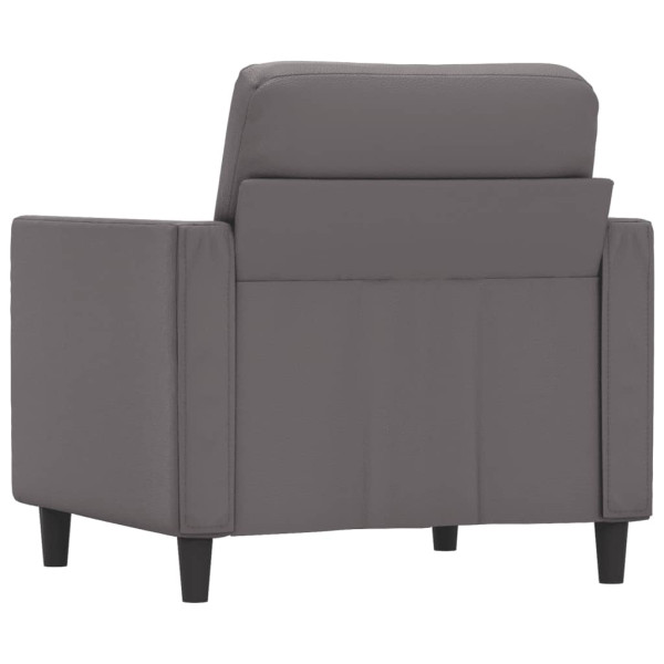 Sillón cuero sintético gris 60 cm M 5