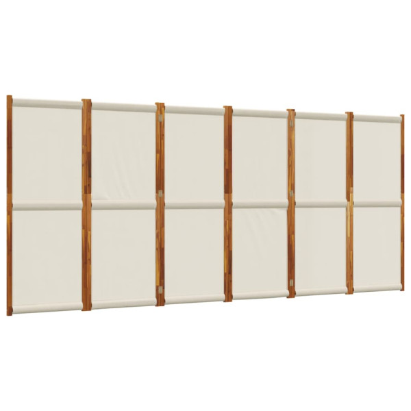 Biombo divisor de 6 paneles gris claro 420x180 cm M 2