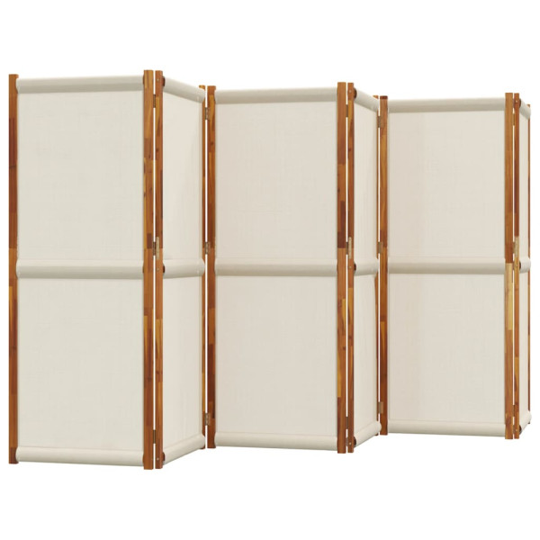 Biombo divisor de 6 paneles gris claro 420x180 cm M 3