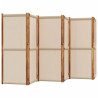 Biombo divisor de 6 paneles gris taupe 420x180 cm 3