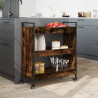 Carrito de cocina madera ingeniería roble ahumado 70x30x82 cm 4