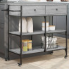Carrito de cocina madera ingeniería gris Sonoma 105x42x95 cm 1