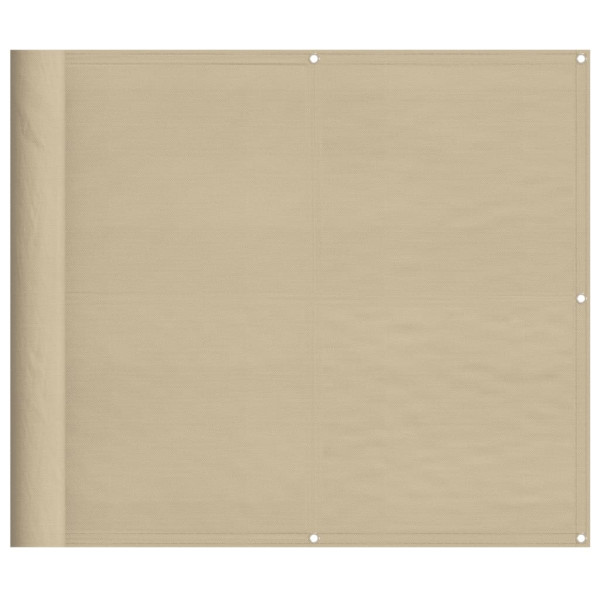 Pantalla de balcón 100% poliéster Oxford beige 90x700 cm M 2