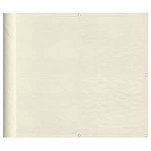 Pantalla de balcón 100% poliéster Oxford crema 90x800 cm H