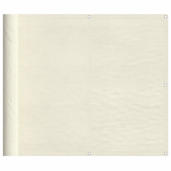 Pantalla de balcón 100% poliéster Oxford crema 90x800 cm M 2