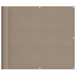 Ecrã de balcão 100% poliéster Oxford taupé 90x800 cm H