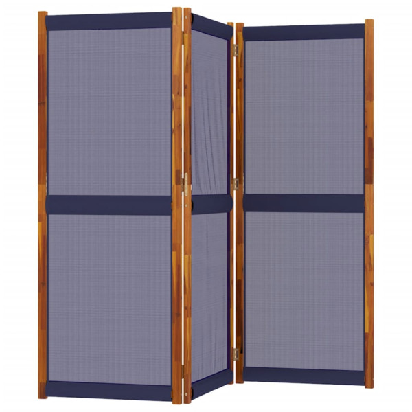Biombo divisor de 3 paneles azul oscuro 210x180 cm M 3