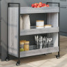Carrito de cocina madera de ingeniería gris Sonoma 70x30x82 cm 1