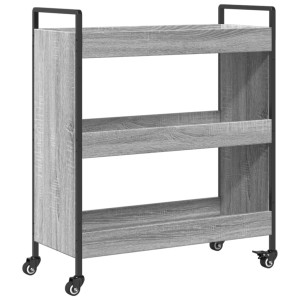 Carrito de cocina madera de ingeniería gris Sonoma 70x30x82 cm H