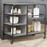 Carrito de cocina madera ingeniería gris Sonoma 100x45x89.5 cm 1