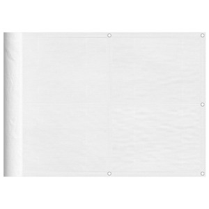 Pantalla de balcón 100% poliéster Oxford blanco 75x700 cm H