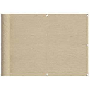 Pantalla de balcón 100% poliéster Oxford beige 75x800 cm H
