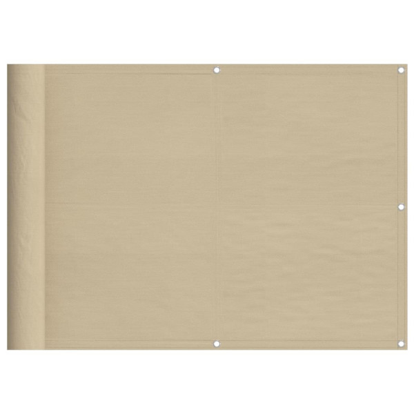 Tela de varanda 75x800 cm 100% poliéster oxford bege M 2