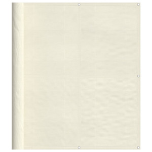 Pantalla de balcón 100% poliéster Oxford crema 120x1000 cm H