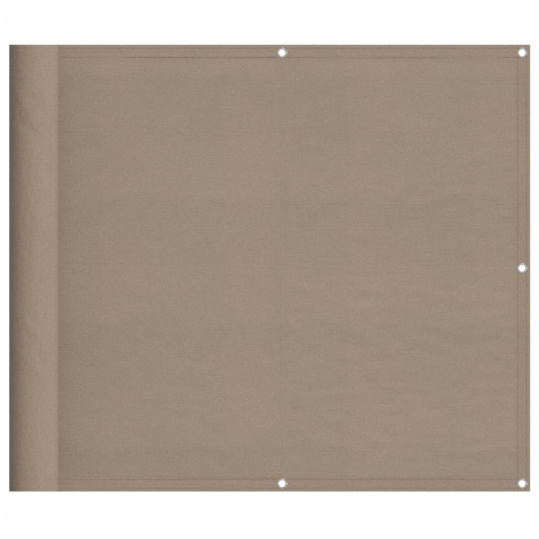 Pantalla de balcón 100% poliéster Oxford taupé 90x700 cm M 2
