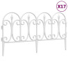 Bordas de relvado 17 pcs 10 m PP branco 2