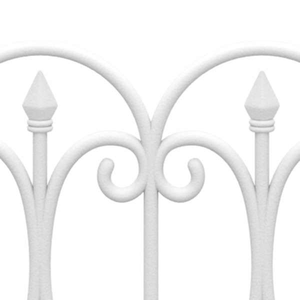 Bordas de relvado 17 pcs 10 m PP branco M 5