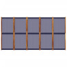 Biombo divisor de 5 paneles azul oscuro 350x180 cm 4