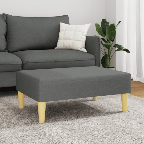 Apoio de pés 77x55x31 cm tecido cinzento-escuro M 3