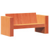 2 pcs conjunto lounge de jardim pinho maciço castanho-mel 5