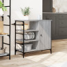 Carrito de cocina de madera gris Sonoma 87.5x38.5x84.5 cm 4