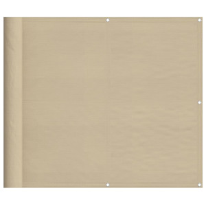 Pantalla de balcón 100% poliéster Oxford beige 90x800 cm H