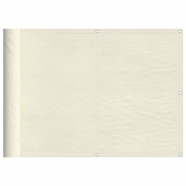 Ecrã de balcão 100% poliéster Oxford creme 75x800 cm M 2