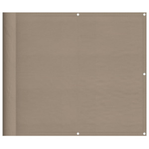 Pantalla de balcón 100% poliéster Oxford taupé 90x1000 cm H