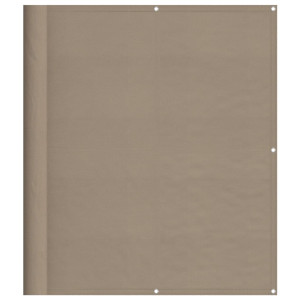 Pantalla de balcón 100% poliéster Oxford taupé 120x800 cm H