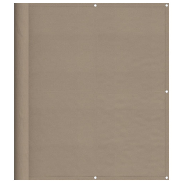 Pantalla de balcón 100% poliéster Oxford taupé 120x800 cm M 2