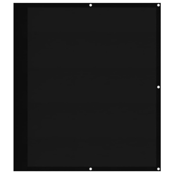 Pantalla de balcón 100% poliéster Oxford negro 120x800 cm M 2