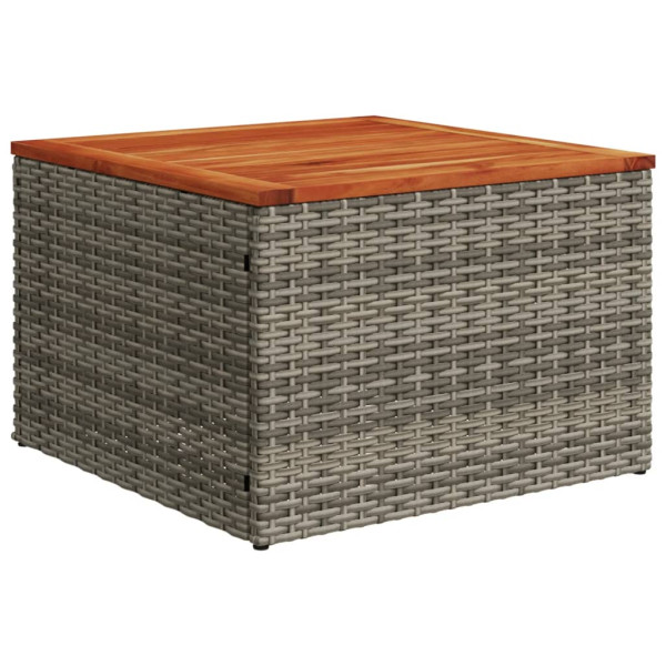 Set de muebles de jardín 9 pzas y cojines ratán sintético gris M 4