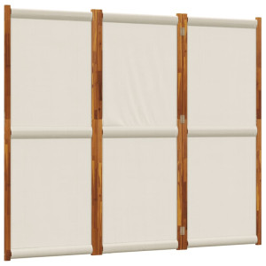 Biombo divisor de 3 paneles gris claro 210x180 cm H