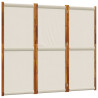 Biombo divisor de 3 paneles gris claro 210x180 cm 2