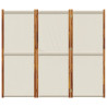 Biombo divisor de 3 paneles gris claro 210x180 cm 4