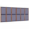 Biombo divisor de 6 paneles azul oscuro 420x180 cm 2