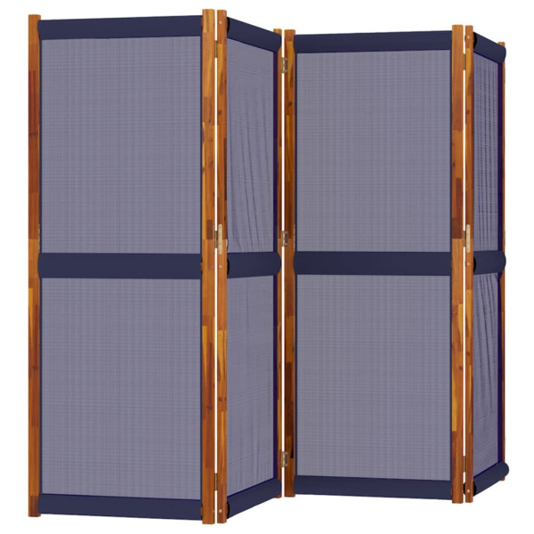 Biombo divisor de 4 paneles azul oscuro 280x180 cm M 3