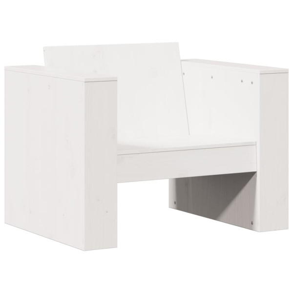 Juego de muebles de jardín 2 piezas madera maciza pino blanco M 4