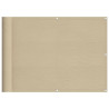 Pantalla de balcón 100% poliéster Oxford beige 75x1000 cm 2