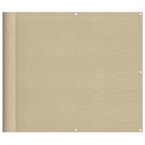 Pantalla de balcón 100% poliéster Oxford beige 90x1000 cm H