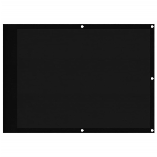 Pantalla de balcón 100% poliéster Oxford negro 75x700 cm M 2