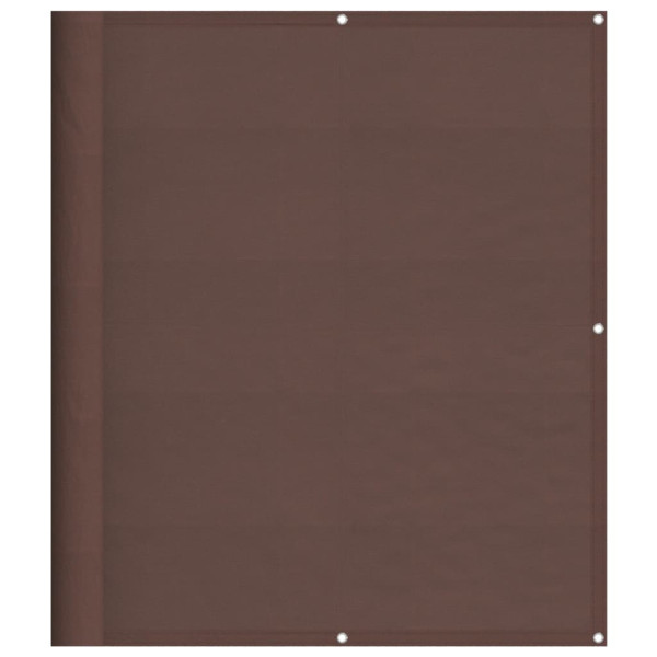 Pantalla de balcón 100% poliéster Oxford marrón 120x700 cm M 2