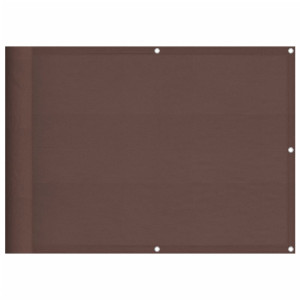 Pantalla de balcón 100% poliéster Oxford marrón 75x700 cm H