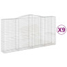 Cestas de gaviones 9 uds forma de arco hierro 400x50x200/220 cm 2