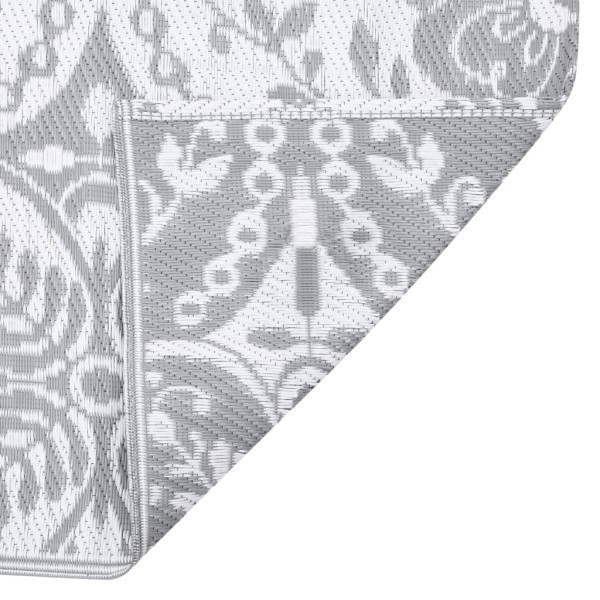 Alfombra de exterior PP gris 140x200 cm M 4