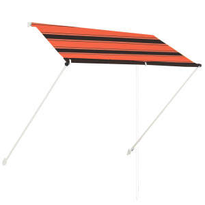 Toldo retráctil naranja y marrón 200x150 cm H