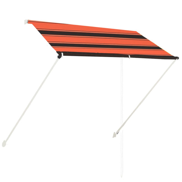 Toldo retrátil 200x150 cm laranja e castanho M 2