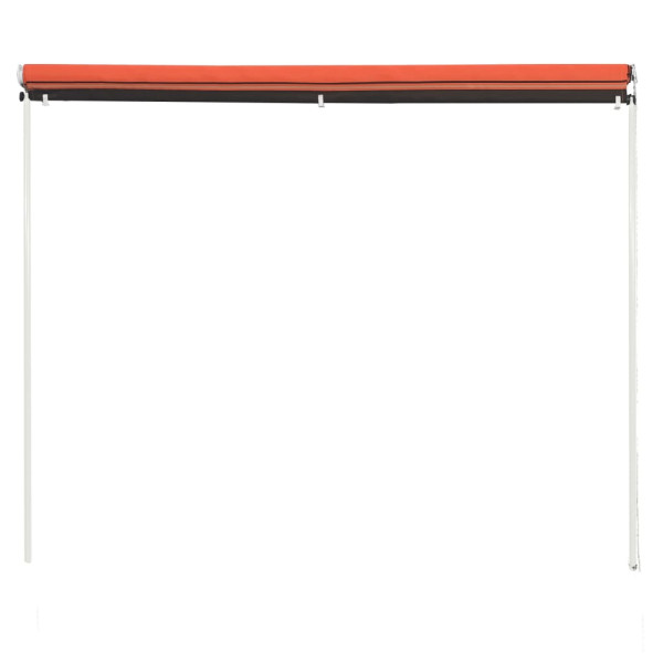 Toldo retráctil naranja y marrón 200x150 cm M 3