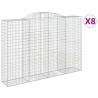 Cestas de gaviones 8 uds forma de arco hierro 300x50x200/220 cm 2