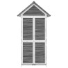 Abrigo p/ ferramentas jardim 89x52.5x175 cm pinho maciço cinza 4
